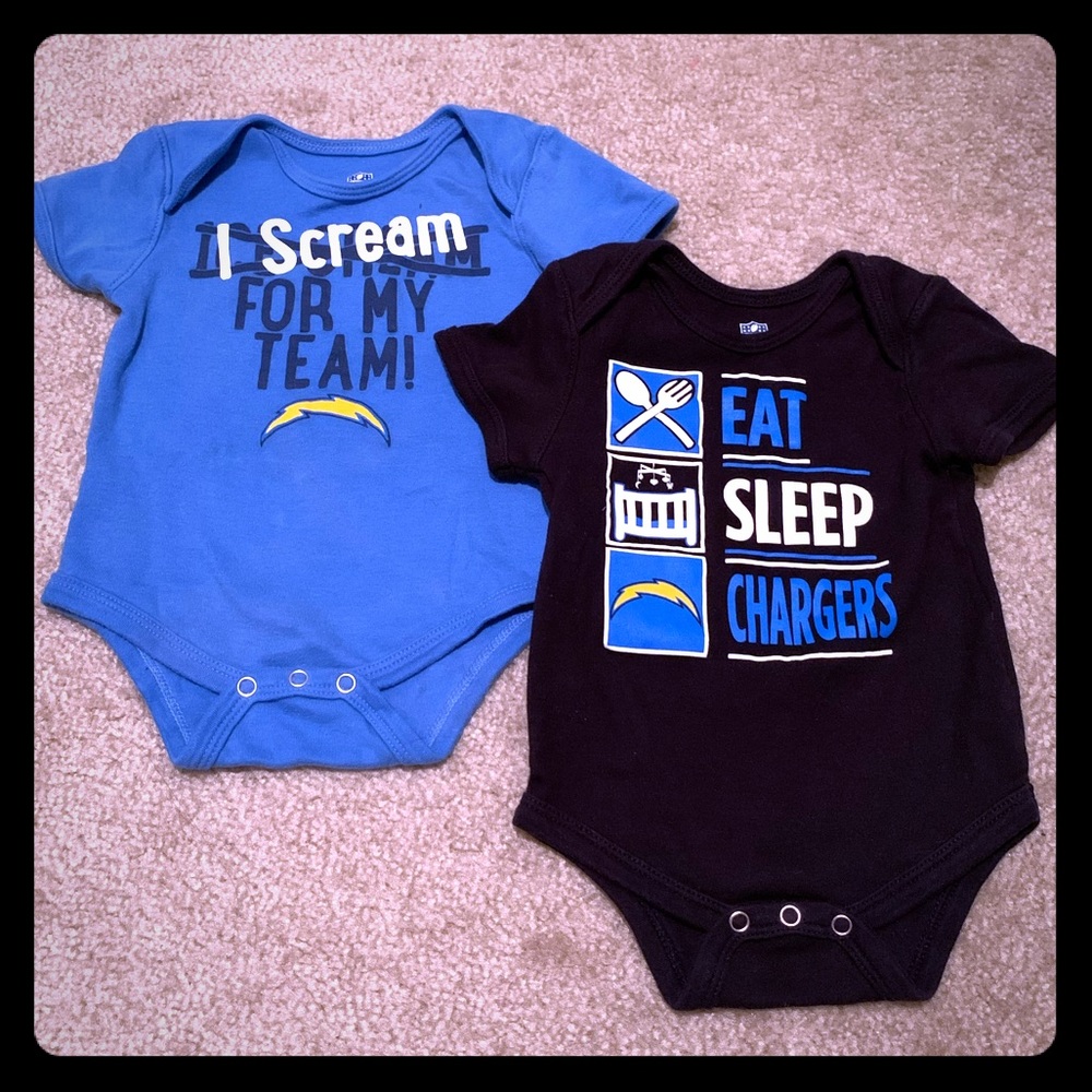 Los Angeles Chargers unisex onesies - set of 2